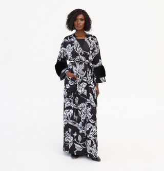 Peacock Robe
Atelier Loreen Robe
Handcrafted luxury robe
Made-to-order robe
Black and white floral robe
Mulberry silk robe
Elegant evening robe
Luxury fashion robe
Mink cuff robe
Empowering fashion
Timeless elegance clothing
Statement piece robe
Women’s luxury robe
Fashion with purpose
Exclusive designer robe