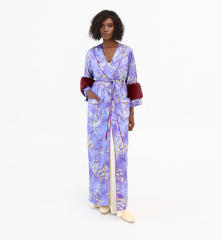 Luxury Silk Robe
Handmade Silk Robe
Floral Silk Robe
Elegant Lounge Wear
Fashionable Robe with Fur Cuffs
Purple Silk Robe
Designer Robe with Mink Cuffs
Floral Print Robe
High-End Silk Robe
Statement Fashion Piece
Evening Lounge Wear
Couture Silk Robe
Floral Patterned Robe
Cozy Glam Robe
Unique Robe Design